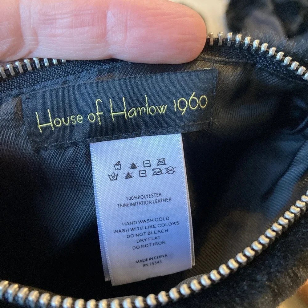 House of Harlow 1960 Faux Fur gloves And Wristlet Black -‎ Unused - Lot Of 3